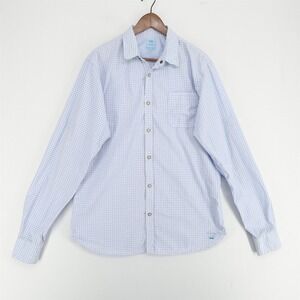 Scotch & Soda Pearl Snap Shirt Mens XL Blue Plaid Roll Tab‎ Sleeves